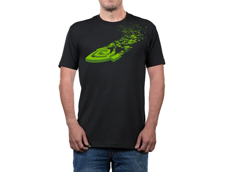 NVIDIA Tessellated Eye Graphic Tee in black from the NVIDIA Merch Museum