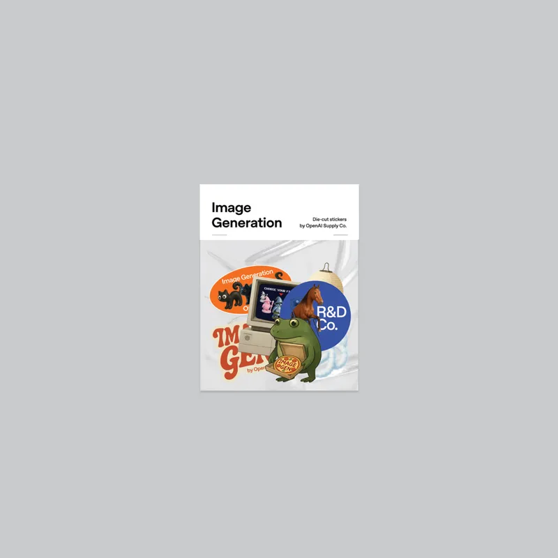 ImageGen Sticker Pack from the OpenAI Merch Museum