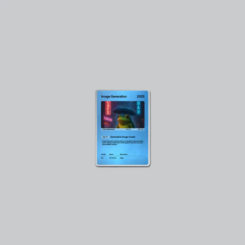 ImageGen Collectible Card from the OpenAI Merch Museum
