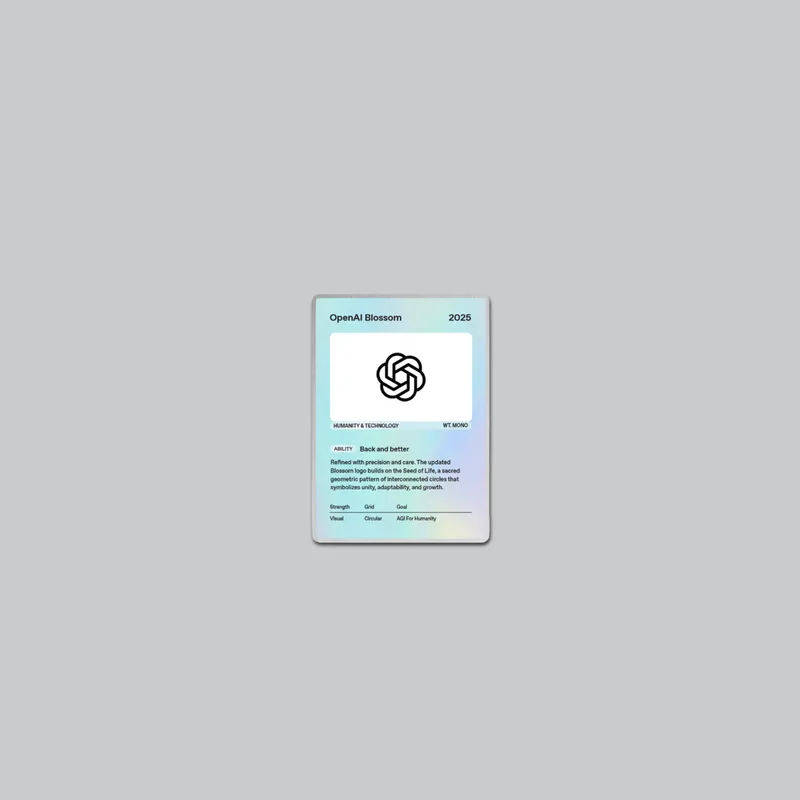 Blossom Collectible Card from the OpenAI Merch Museum